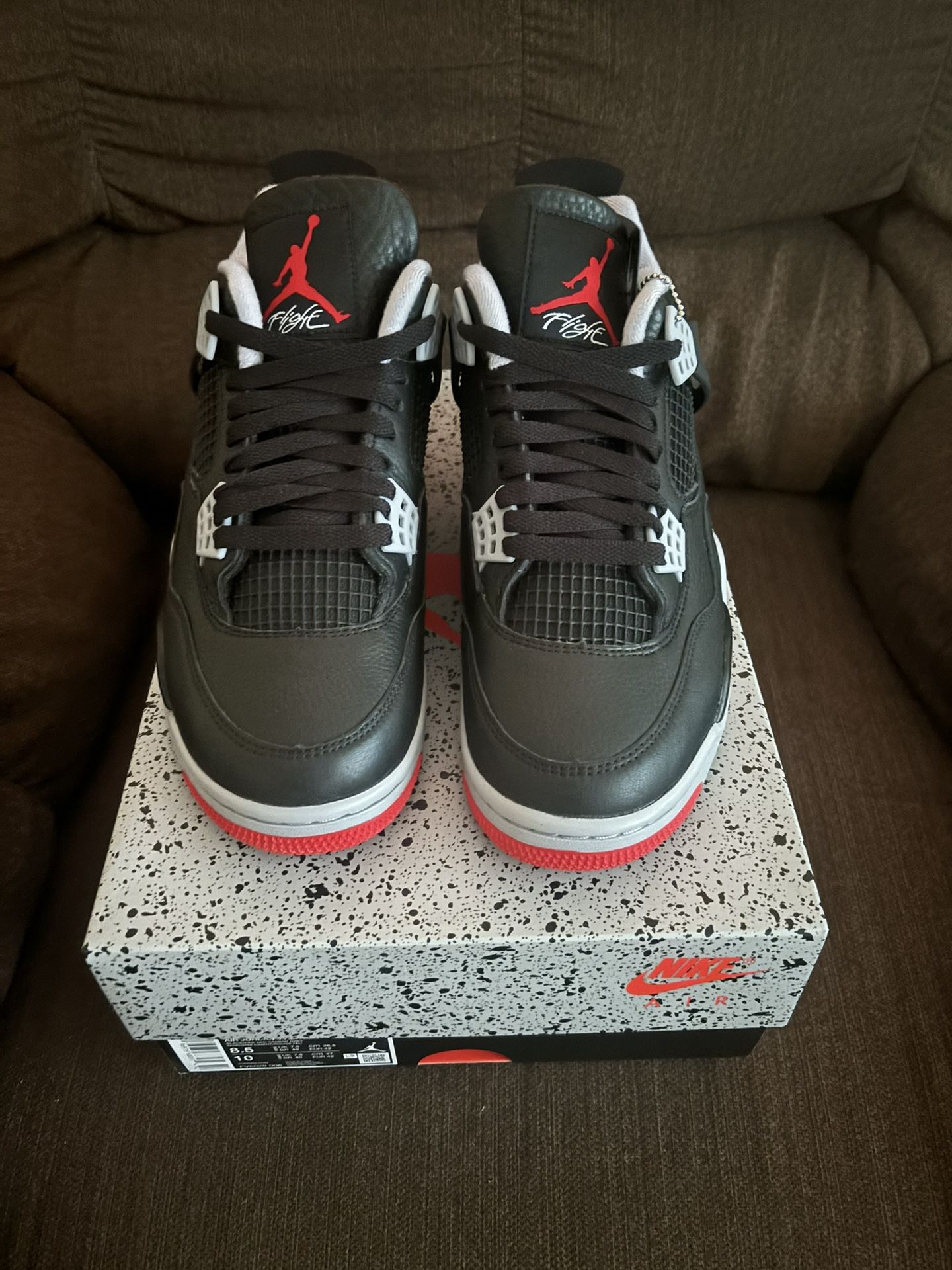 Air Jordan 4 Retro ‘Bred Reimagined’ Size 8.5M/10W