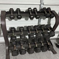 Dumbbell set W/RACK  