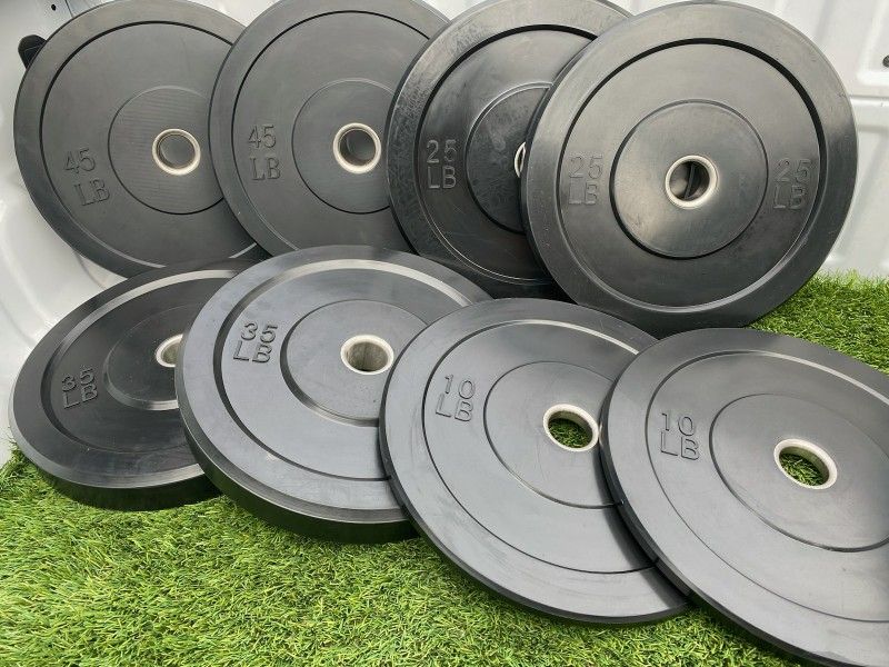 NEW Bumper Plates, Rubber Olympic Weights, Home Gym Weight Set, Folding Squat Rack, Adjustable FID Bench Press, Stall Mats, Rubber Flooring 