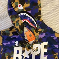 Bape x Heron Preston shark hoodie