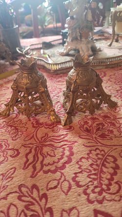 Beautiful vintage candle holders. 