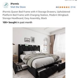 Ipormis Queen Bed Frame 