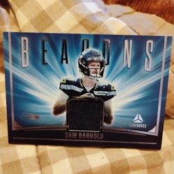 2025 SAM DARNOLD BEACONS LUMINANCE JERSEY PATCH CARD 