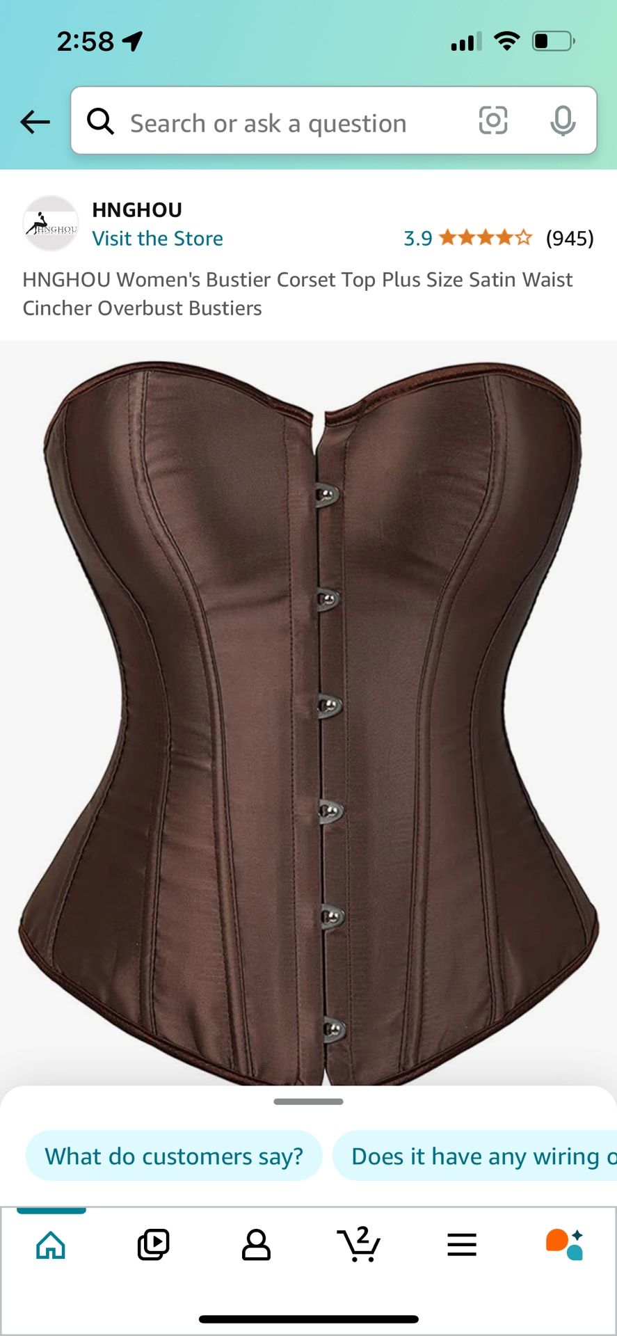 Brown Corset Top