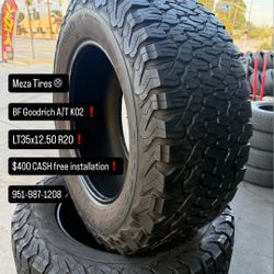 LT 35x12.50 r20 BF Goodrich K02 Tires
