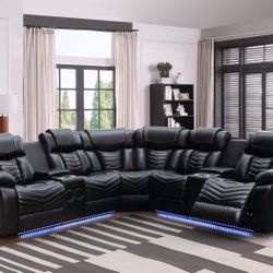 Sectional Sofa Recliner,  Couch , Power Recliner