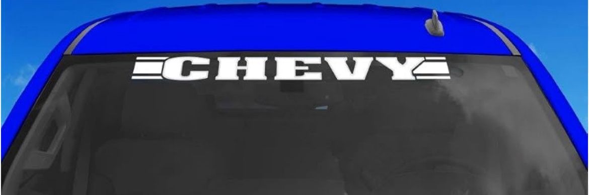 Chevy Car Sticker Decal For Windshield Or Back Trunk