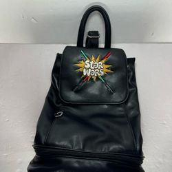 New Disney Parks Star Wars Black Light Saber MTFBWY Embroidered  Sling Backpack