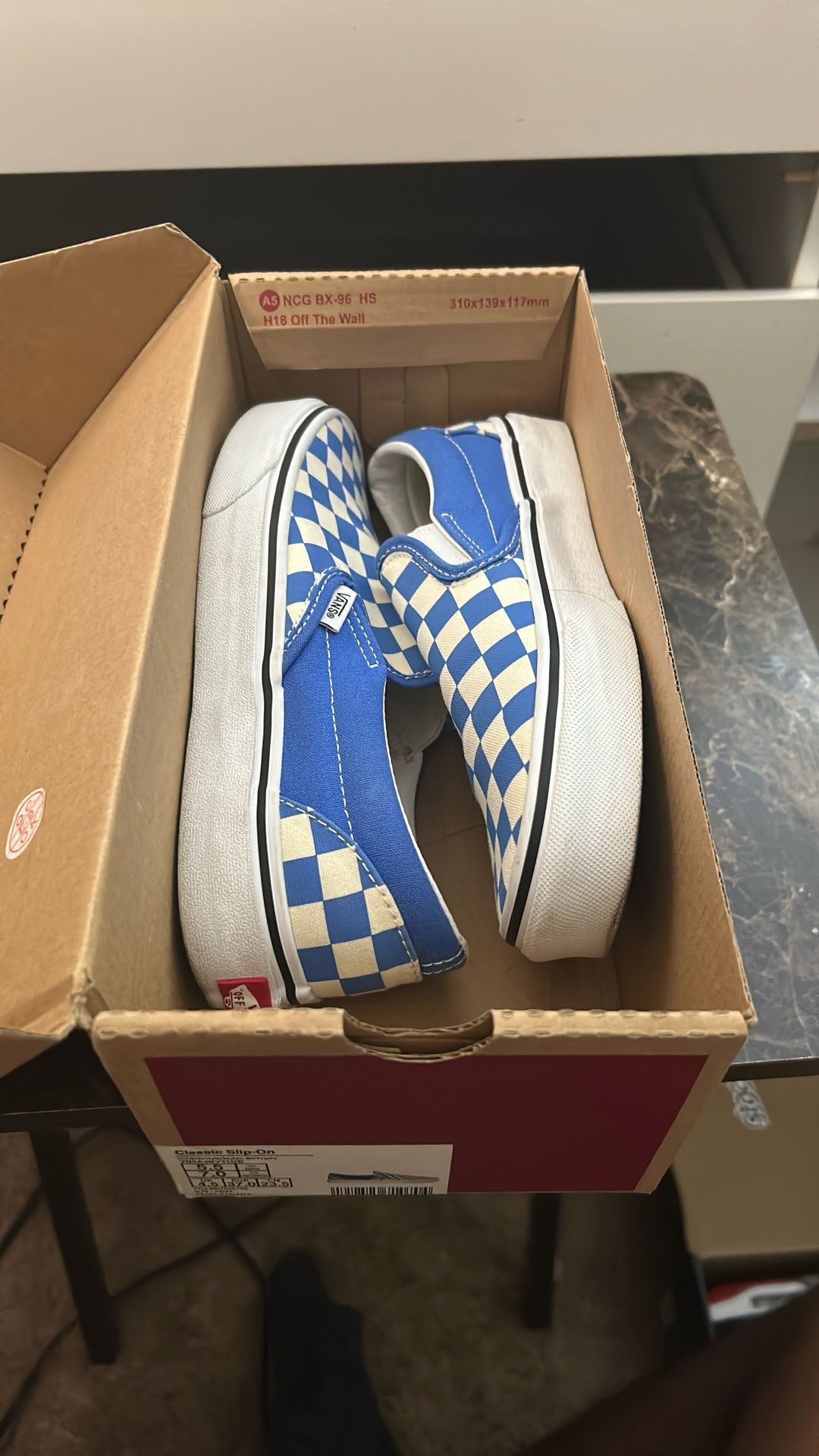 Classic Slip On Blue And White