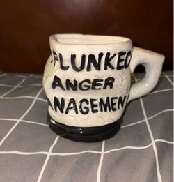 “I Flunked Anger Management" novelty ceramic coffee mug made by BigMouth