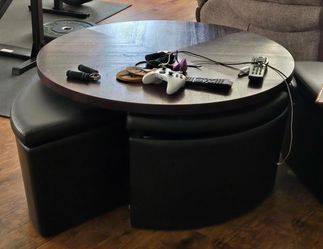 Spinning  table  dark brown