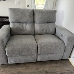 Costco Fabric Power Reclining Loveseat
