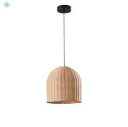 Bahama 12 in. Dark Bronze with Light Rattan Table Lamp