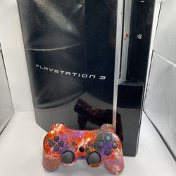 Sony PlayStation 3 Fat PS3 160GB Black Console Gaming System CECHP01 + PS HOME