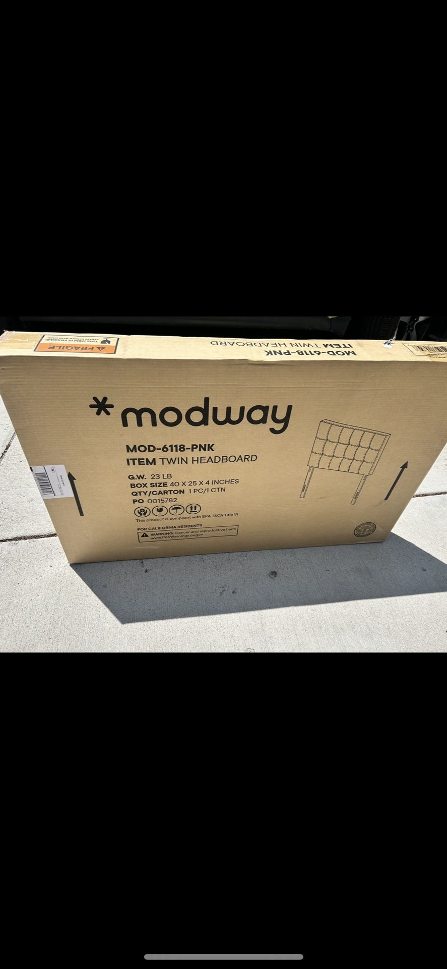 Pink Twin Bed Head Board Modway