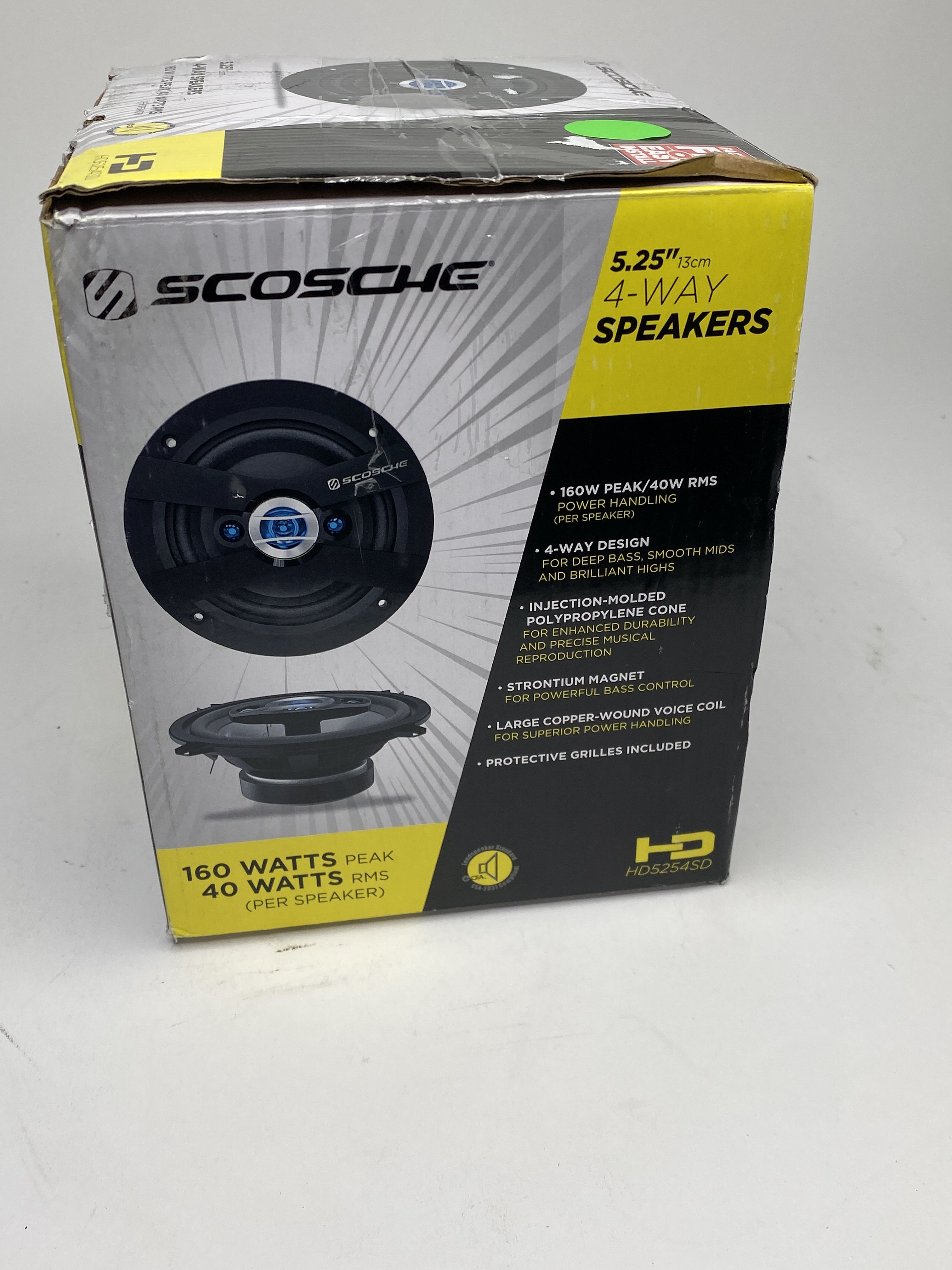 Scosche Hd5254sd 5.25 Inch 4-Way Car Stereo Speakers (Pair)