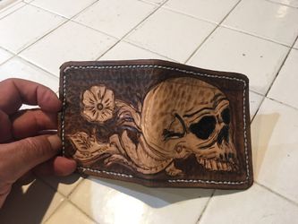 Leather Wallet - Skull