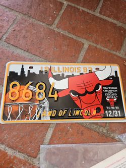 Chicago bulls license plate