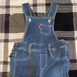Toddlers Girl Levi's Denim Overalls. 12 Months.