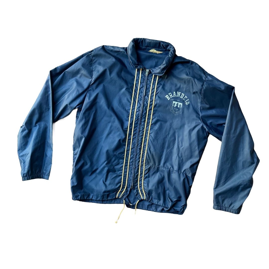 Vintage Champion Blue Brandeis Windbreaker Jacket