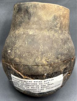 Ancient Mississippian/Woodland Water Bottle Jug Pot Vessel Repaired