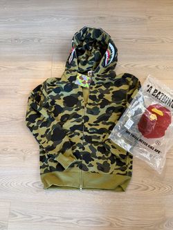 Bape camo green hoodie size medium
