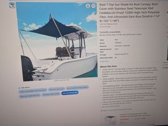 Boat canopy shade
