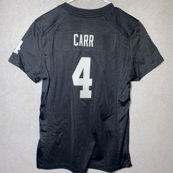 On Field Derek Carr Raiders Nike Jersey #4 Size M