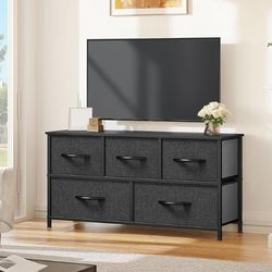 Black 5 Drawer Dresser