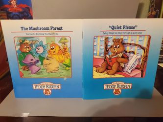 Vintage Teddy Ruxpin Book / Tape / Clothes Lot