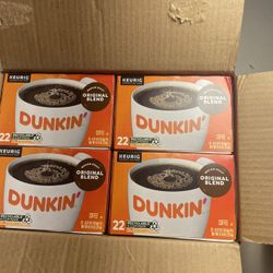 Dunkin' Original Blend Coffee, Medium Roast, K-Cup Pods, 22 Count Boxes