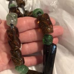 glass necklace handmade artisan glass beaded necklace