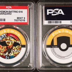 Charizard Charmeleon Pokemon Center Card Arcade Battrio Puck Coin Token Chip Poke Ball Ultra Ball Great Ball Japanese TAKARA TOMY PSA BGS CGC Graded 