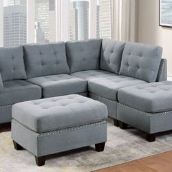 SPECIAL/6pcs sectional sofa w/ottoman(WAS:$625)