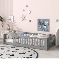 Brand New Kids Bedframe With Fence 