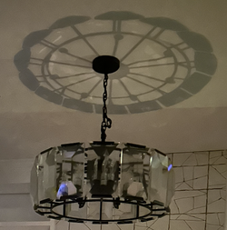 Beautiful chandelier - a dozen large crystals