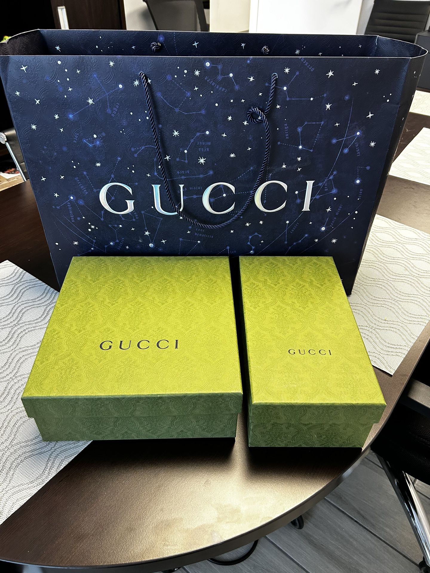 Gucci Bag and Boxes