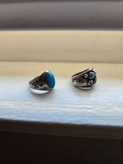 Silver rings with aqua stones real
