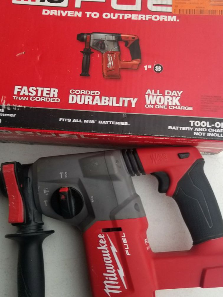 M18 FUEL 18-Volt Lithium-Ion Brushless Cordless 1 in. SDS-Plus Rotary Hammer) $200