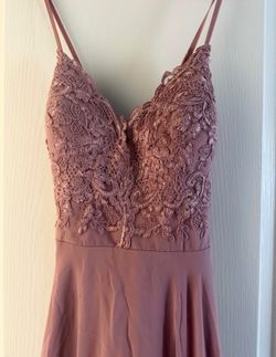 Mauve Lace Bodice Formal Gown (size A8 4-6: worn once)