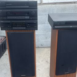 Kenwood Vintage Stereo System w/ Floor Speakers – Fully Working 🔊