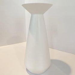 12" Tall Modern White Ceramic Vase