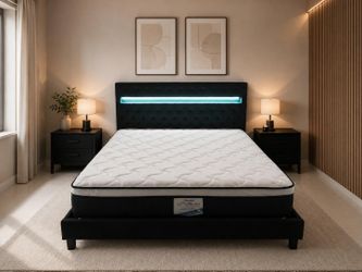 Bed frame Black full size led new