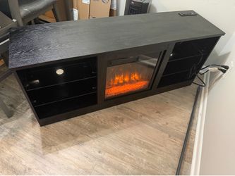 58” tv stand with electric fireplace