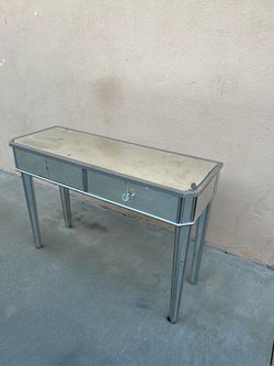 Mirrored Console Table with Drawer
