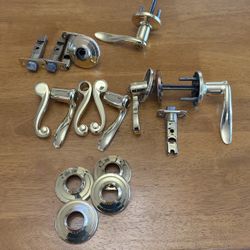 Gold Door Handles Complete Set 