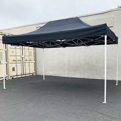 (NEW) $145 Heavy Duty 10x15 FT Outdoor Ez Pop Up Canopy Party Tent Instant Shade w/ Carry Bag (Black, Red)