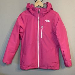 Northface Jacket Girls Size 14/16. Pink On The Outside Gray Interior. Gore-Tex.