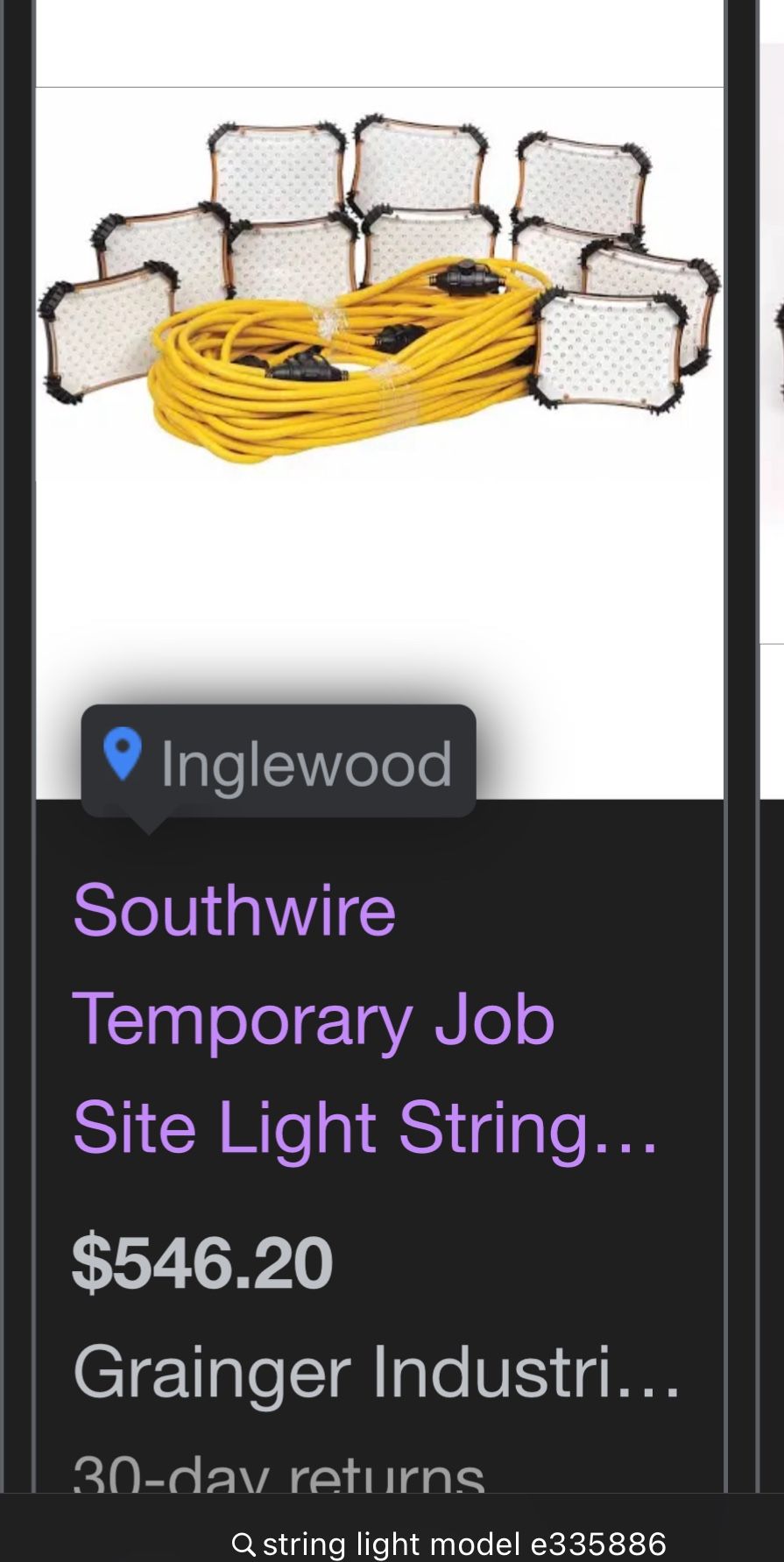 100ft Jobsite String Lights.