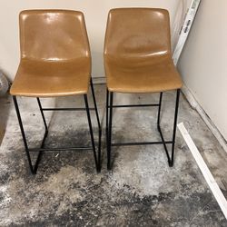 Leather barstools